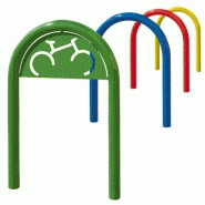 Appui cycles trombone avec signalétique - diamètre 60mm - peint - Réf : 8201053_1