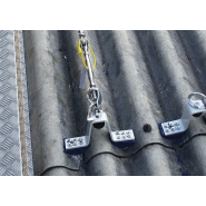 Ligne de vie sur fibrociment et charpente métallique - dispositif d'ancrage horizontal conforme EN795:2012 classe C_1