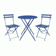 Table de terrasse ronde Perth bleu marine foncé | Bolero - DZ875_1