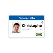 Badge d'accès monochrome ou en couleur avec puce RFID pour entreprises et institutions - IBCard_1