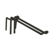 Broche double fil L20cm pour grille - gris martelé - acier - paquet de 20_1