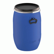 Fûts Plastique - 30L à 220L - à Ouverture totale - Bleu - 60 L_1
