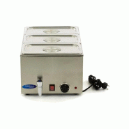 Bain-marie électrique professionnel - 3 x GN 1/3 - avec robinet de vidange - Bacs GN inclus | Maxima_1