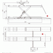 Élévateur hydraulique à ciseaux posé - 5T principal / 3,5T auxiliaire - Chemins 5 260 mm - Groupe électrohydraulique BOSCH REXROTH_1