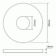 Joint WC pour soupape MPMP - caoutchouc - 9.5 x 15 x 1 cm_1