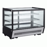 Vitrine réfrigérée panoramique en inox - vitrage rectangulaire - 160L - Refroidissement ventilé - Référence RTW160B5_1
