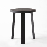 Table ronde bois noir Ø 40 x H50 cm_1