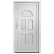 Vidaxl porte d'entrée blanc 110x210 cm pvc 3187914_1