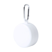 Mug pliable en plastique - avec pilulier et mousqueton - 220 ml - couleur blanc_1