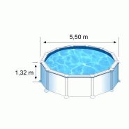 Piscine ronde acier ø5,70m x h: 1,32m - filtration à sable_1
