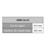 Scie à ruban Metallkraft VMBS 3612E - avance électrique de table - variateur mécanique - soudage de lame intégré_1