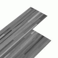 Vidaxl planches de plancher pvc non auto-adhésif 5,26 m²2 mm gris rayé 146568_1