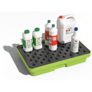Bac de rétention PE 20 litres - caillebotis plastique - vert_1