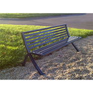 Banc public en acier avec traitement anticorrosion et thermolaquage gris 7016 - CARBONE_1