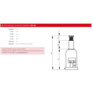 Hcb-3bz - cric bouteille Sam Outillage - capacité 3T - robuste avec soupape de sécurité et utilisation horizontale_1