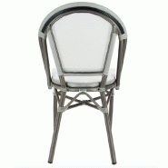 Ligne chr- chaise en aluminium aspect bambou biarritz_1