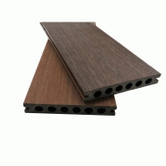 PACK 1 M² LAME DE TERRASSE COMPOSITE COEXTRUDÉ SUPRA AVEC ACCESSOIRES (4 COLORIS) 3600 X 145 X 23 MM - COLORIS - CHÊNE FONCÉ_1