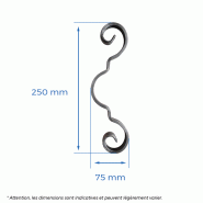 Volute H.250 x L.75 mm - plat 12 x 6mm_1