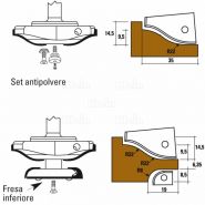We178.862.R - Fraise à plaquette HW pour plates bandes Z=2 - Sistemi S.R.L. - Diamètre : 86_1