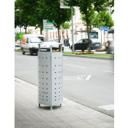 Poubelle publique Argo Plus PA692SGRH - acier galvanisé, traitement Ferrus anti-corrosion_1