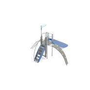 Structure multi-activités métallique Stellar Reine Charlotte - LD1EK0061 - inox - hauteur de chute libre 150 cm - Ludoparc_1