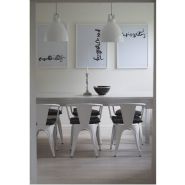 Fauteuil style vintage - Chaise de restaurant avec accoudoir - Structure en acier - Utilisation intérieure ou extérieure_1