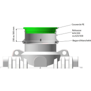 Rehausse PE pour microstation Puroo - Ø 616 mm - Hauteur 25 cm ou 50 cm - Poids 2 kg ou 4 kg_1