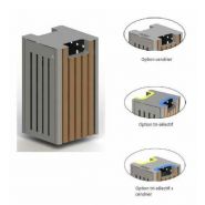 Serena - corbeille cendrier - square - acier galvanisé_1