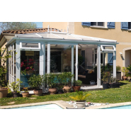 Véranda sur mesure NOTTINGHAM V4 - Version Vitrage sans Imposte_1