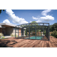 Abri piscine mi-haut Altäis - lignes raffinées, hauteur maximale 1,80m, protection et confort toute l'année_1