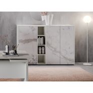 Armoire mi-haute portes battantes en verre marbré cilla c4 l184 x h130 cm_1