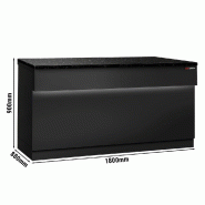 Comptoir caisse TORONTO - L1800 mm - Plan de travail en granit Noir - P900_1