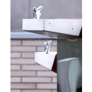Fontaine à boire dual UM540I - colonne triangulaire en acier inoxydable - finition rouge cuivré_1