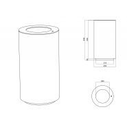 La corbeille Simply - Poubelle publique - The Italian Lab - Diamètre 450 mm, Hauteur 836 mm, Capacité 100L, Poids 35.5 kg_1