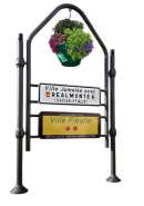 Panneau entrée de ville Province - 3140 mm hauteur - 1722 mm largeur - 4 pommeaux au choix - Structure en tube acier Ø 76 et 60 mm - Coloris au choix selon RAL_1