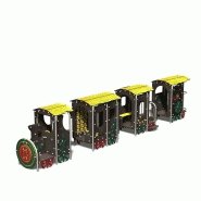 Structure de jeu transport locomotive inox - gamme microparc TR0401I pour enfants de 1 à 8 ans_1