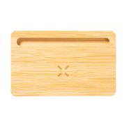 Organisateur de bureau en bambou avec chargeur sans fil rapide 15W et support téléphone_1