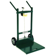 Diable acier C190/250 - C190G - C130 avec plaque porteuse 300x400, roues caoutchouc ou gonflables - Charge 250kg_1