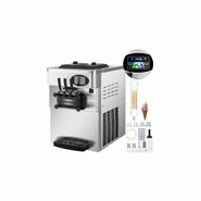 Machine à glace italienne Vevor - 2+1 saveurs - crème glacée molle pour restaurants et cafés avec écran tactile et pré-refroidissement_1
