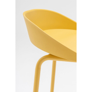 Tabouret adapté aux comptoirs de cuisine et de bar - TEAM - Disponible en deux hauteurs avec dossier bas intégré_1