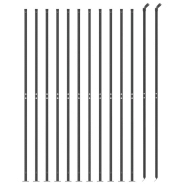 Vidaxl clôture en treillis métallique avec bride anthracite 2x25 m 154302_1