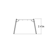 Balançoire Goro 2 places - Brun et galvanisé pour aires de jeux - Fondation à enterrer - réf 8051036 - Hags_1