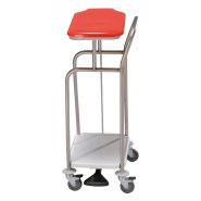 Chariot porte-sac 1 à 4 sacs avec options couvercle et pédale pour la collecte et tri du linge sale - Andromède_1