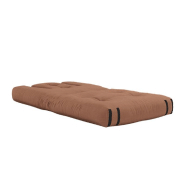 Fauteuil futon convertible HIPPO CHAIR - brun argile - matelas 90x200 cm_1