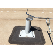 Ligne de vie pour bac étanché et membrane PVC - dispositif d'ancrage horizontal avec absorbeur d'énergie intégré_1