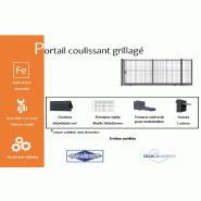 Portail coulissant grillagé - 8000 / 1500_1