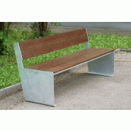 Banc public et méridienne Riga - châssis renforcé 8mm - acier galvanisé ou polyester - pin ou mélèze - 180cm_2