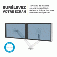 Bras porte-écrans double Platinum Series - Blanc_1