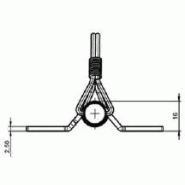 Charnière de remorque (axe débrayable) zinguée 73x61mm - Paire - Lot de 2_1