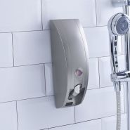 Distributeur de savon - Homepluz - 350 ml - gris métallisé - verrouillable avec options rechargeables - HP-200-1VP_1